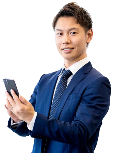 招待さん使用中の男性